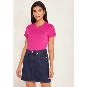 Ralph Lauren Sport Women's Crew Neck Sports T-Shirt Short Sleeve Hot Pink Size L